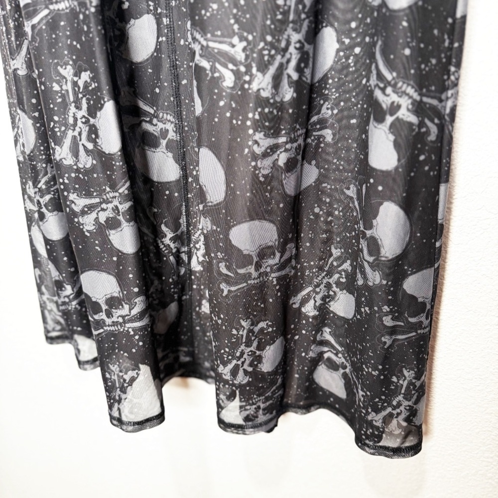 Killstar Waxwork Maxi Skirt Sheer Mesh Skulls Witchy Goth — image 7 of 7